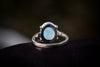 Natural Opal Silver Ring, Opal Engagement Ring, Soliter Opal Silver Ring, Anniversary Promise Ring, Jewellery present for Ledies,