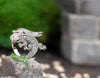 Shining Lizard.Unique handmade 925 Sterling Silver ringwith shining cubic zircons.