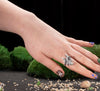 Shining Lizard.Unique handmade 925 Sterling Silver ringwith shining cubic zircons.