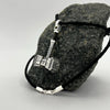 Silver Mjolnir Necklace on Black Cord – Norse Hammer Pendant with Detailed Engravings on Stone Background