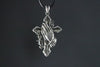 Side view of 925 silver praying hands pendant for men