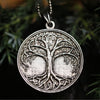 This close-up reveals the detailed craftsmanship of the Tree of Life pendant, highlighting the intertwining roots and branches. Every leaf is carefully designed to create a sense of harmony and balance, representing the Norse belief in the interconnectedness of all things. Wear this pendant as a reminder of your roots and your path in life.