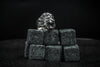 Showcased alongside other accessories, this lion head ring demonstrates its versatility and boldness. Made from oxidized sterling silver, the lion-themed ring makes a powerful statement when paired with various outfits or accessories. The detailed lion head design is a perfect match for those who appreciate strong symbols in their jewelry collection. Ideal for formal or casual wear, it brings a sense of confidence to any look.