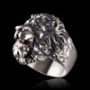 This bold lion head ring for men, crafted from high-quality 925 sterling silver, showcases a striking lion design with intricate details. The oxidized finish highlights the lion's mane and facial features, making it a perfect piece for those seeking powerful and unique jewelry. With a diameter of 3.00 cm x 2.5 cm and weighing 15-16 grams, this ring delivers both style and substance, ideal for formal and casual wear. A must-have for confident men, this signet ring is a true statement piece.