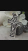 Video thumbnail: Jesus cross pendant in sterling silver rotating for full 360-degree view